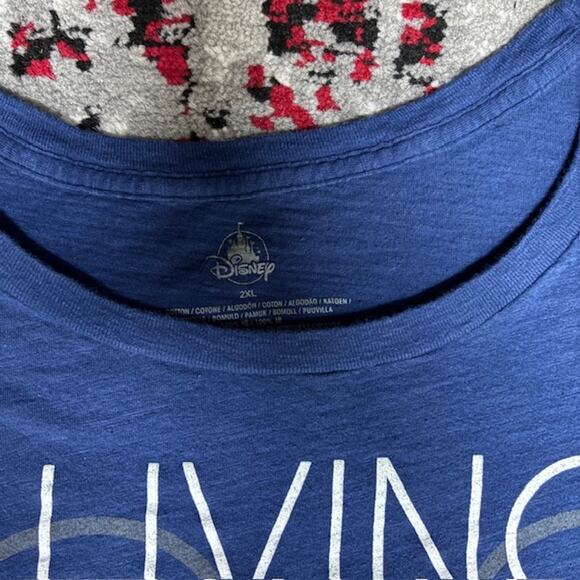 Sz 2XL Disney Official Merch Navy Blue Living My Best Disney Life Men's Shirt - Picture 7 of 12